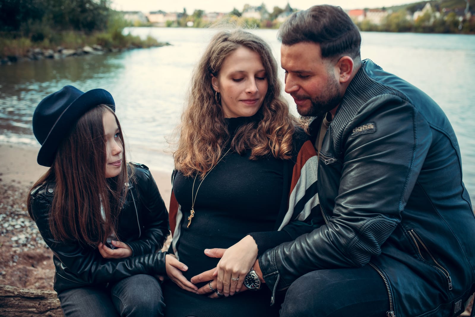 Babybauch Familien Fotografie