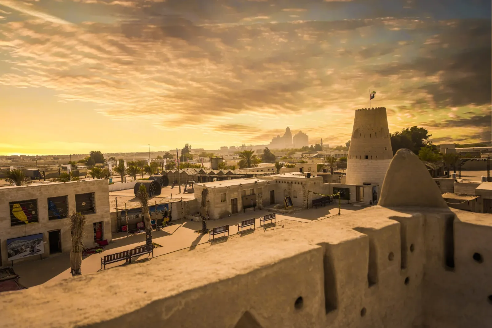 Arabische Altstadt bei Sonnenuntergang