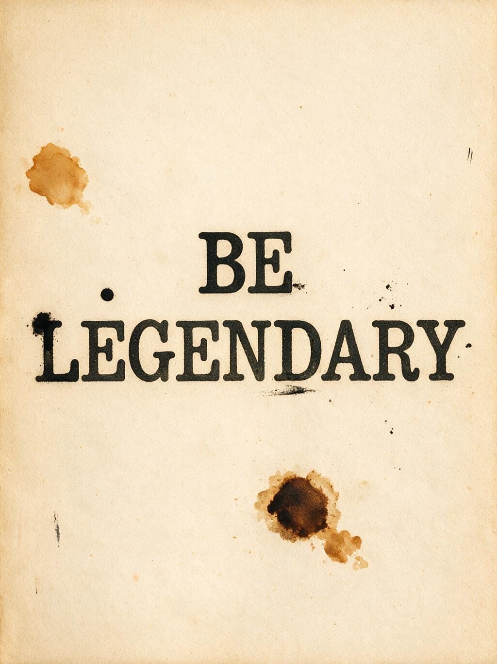 Be Legendary · Leinwand