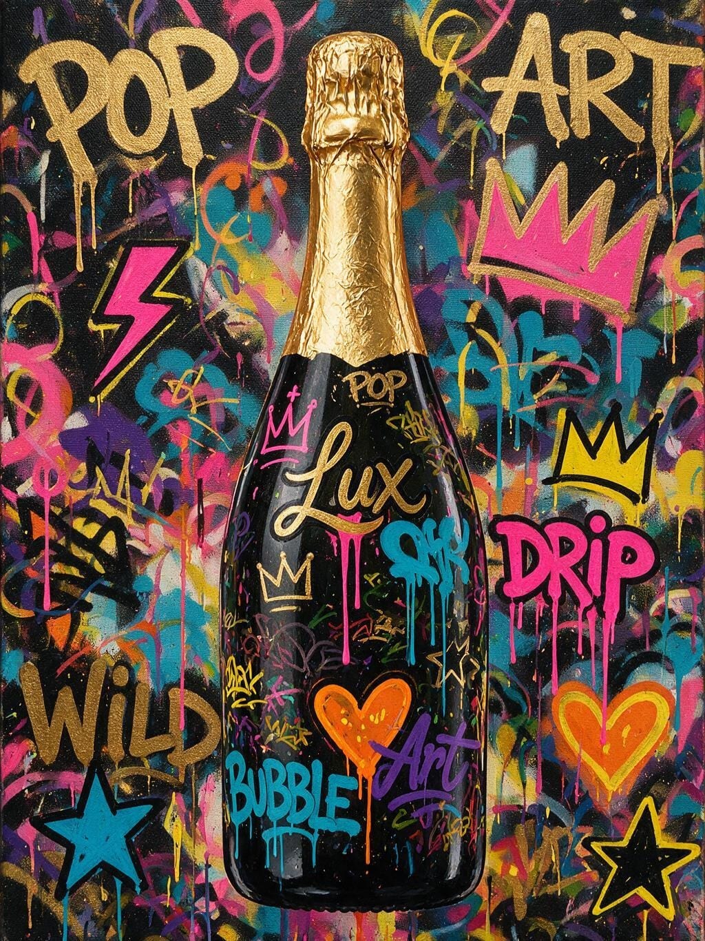 Champagne Bottle · Canvas
