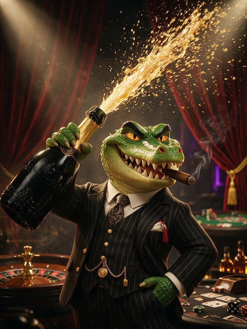 Champagne Shower Croc