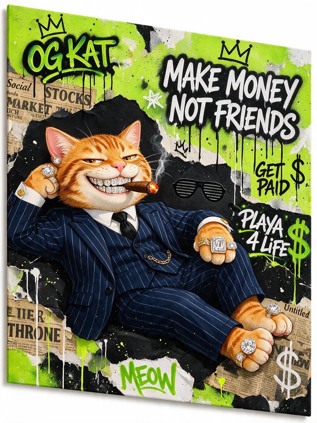 Diamond Hands Cat