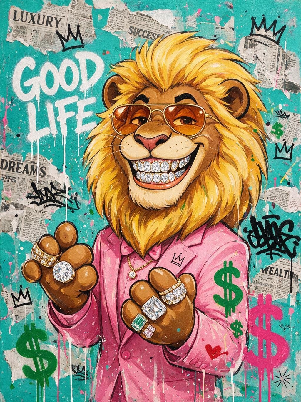 Diamond Hands Lion