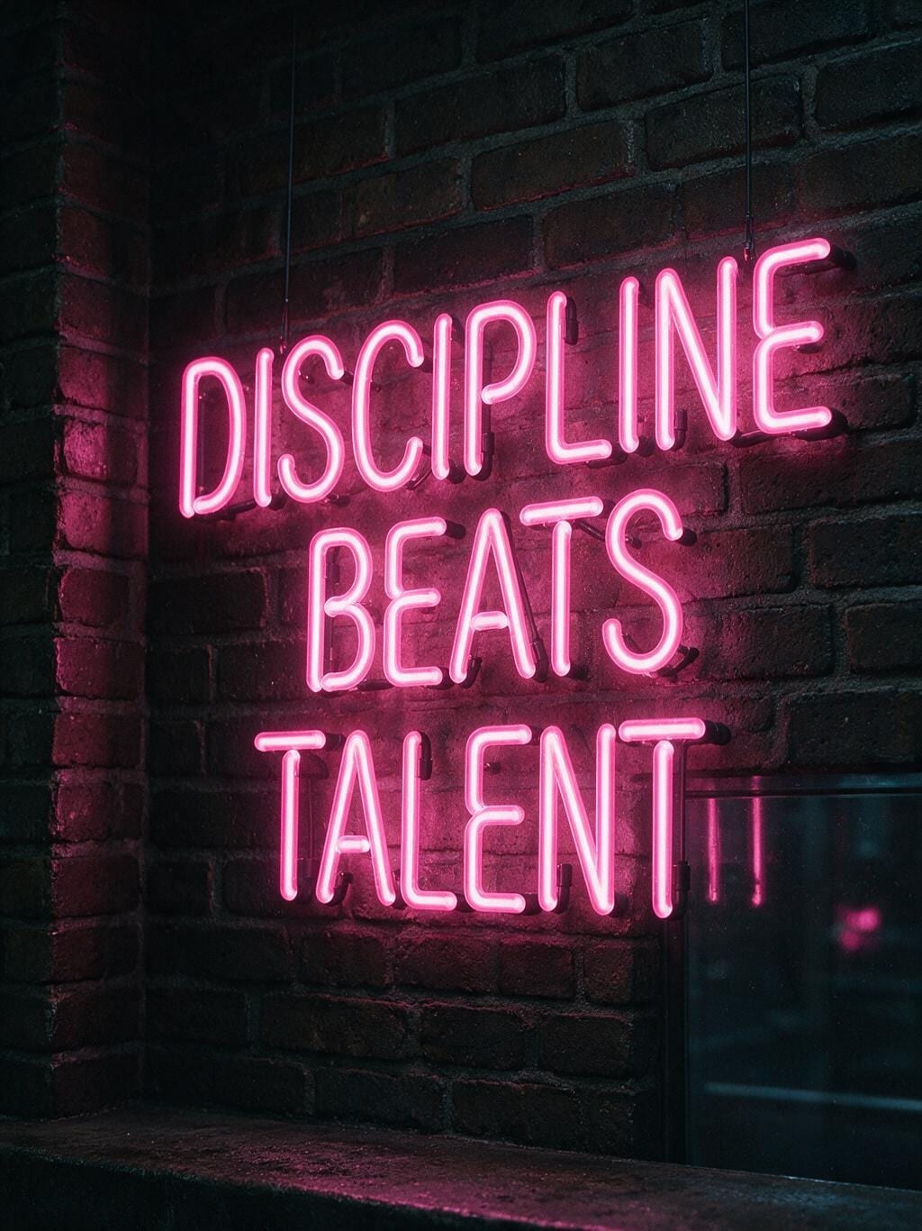 Discipline Beats Talent · Leinwand