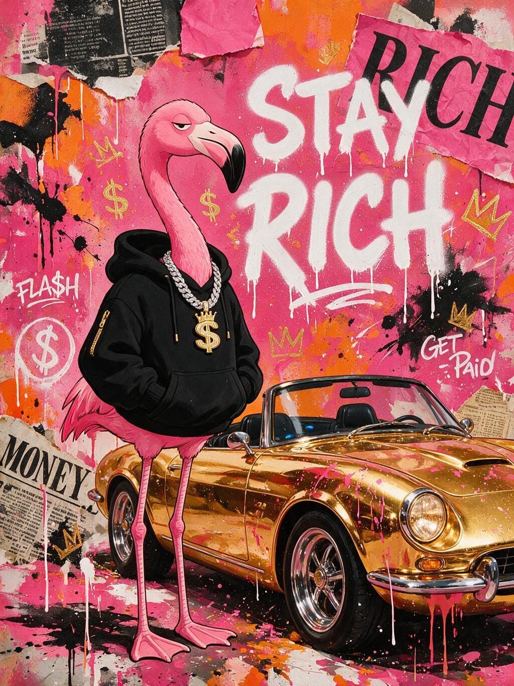 Golden Ride Flamingo