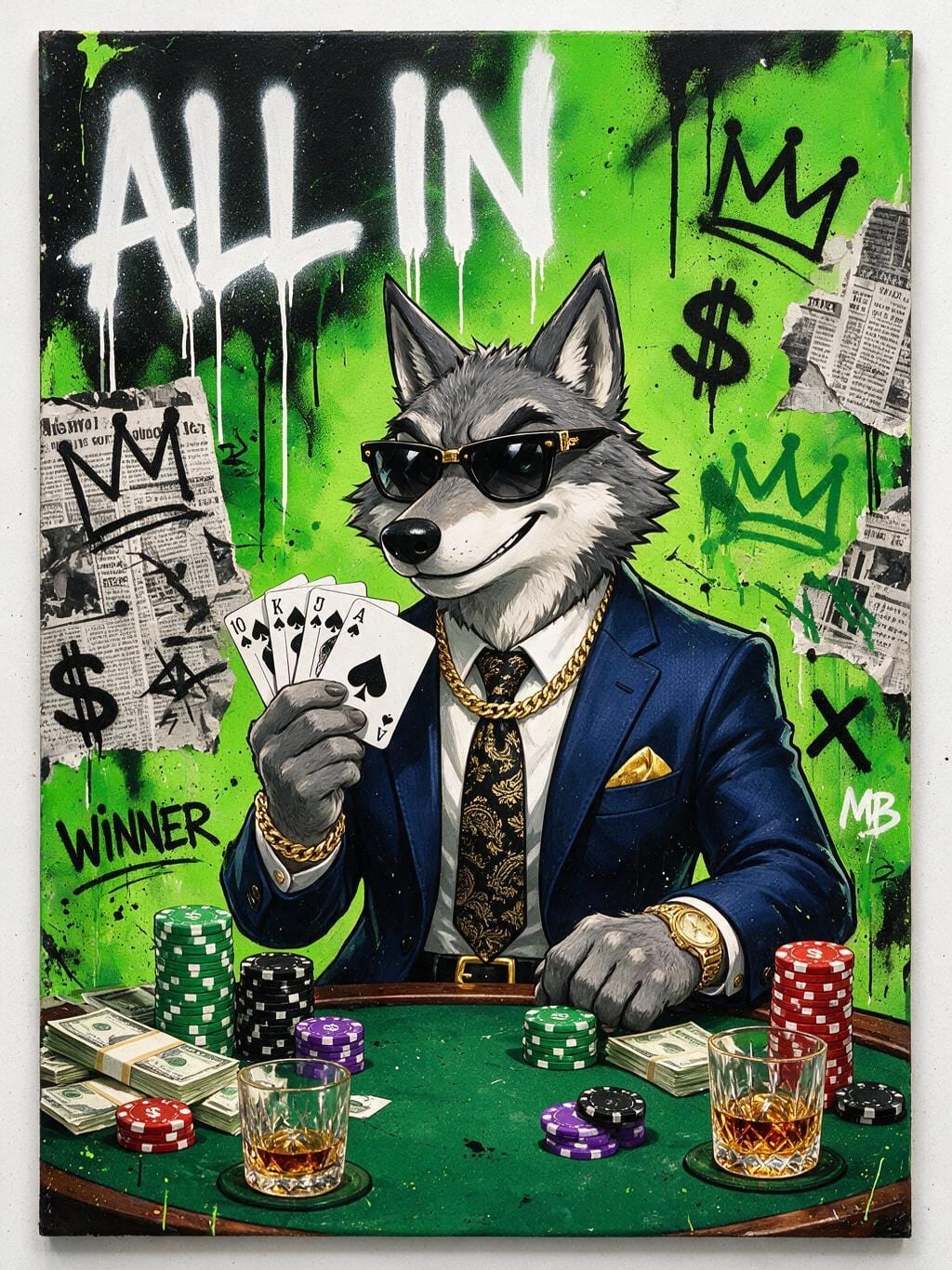 Poker Night Wolf
