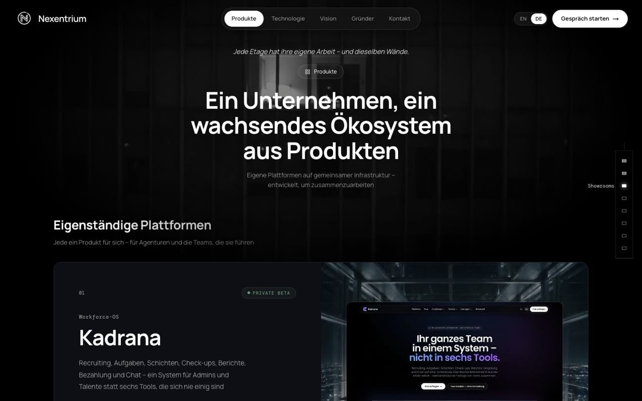 nexentriumtech.com — Jede Etage ein Raum