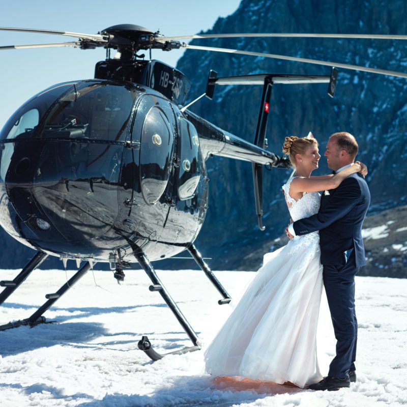 Hochzeit Schweiz Helikopter Patrick Schmetzer Fotograf